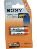 Sony 2 x AAA NiMH Batteries, 900 mAh (NHAAAB2EC)